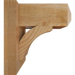 Ekena Millwork - OUTTHR04 - Rustic Wood Thorton Craftsman Style Wood Outlooker