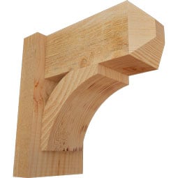 Ekena Millwork - OUTTHR04 - Rustic Wood Thorton Craftsman Style Wood Outlooker