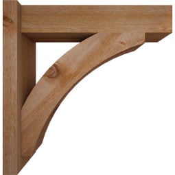 Ekena Millwork - OUTTHR05 - Thorton Block Style Rustic Timber Wood Outlooker