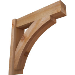 Ekena Millwork - OUTTHR05 - Thorton Block Style Rustic Timber Wood Outlooker