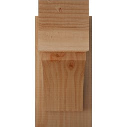 Ekena Millwork - OUTTHR05 - Rustic Wood Thorton Block Style Wood Outlooker