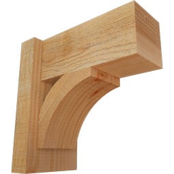 Ekena Millwork - OUTTHR05 - Rustic Wood Thorton Block Style Wood Outlooker