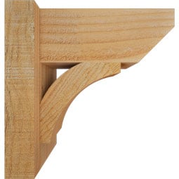 Ekena Millwork - OUTTHR06 - Rustic Wood Thorton Slat Style Wood Outlooker
