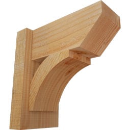 Ekena Millwork - OUTTHR06 - Rustic Wood Thorton Slat Style Wood Outlooker