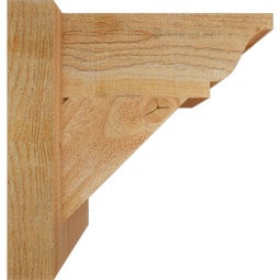 Ekena Millwork - OUTTRA01 - Rustic Wood Traditional Style Wood Outlooker