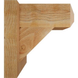Ekena Millwork - OUTTRA04 - Rustic Wood Traditional Craftsman Style Wood Outlooker