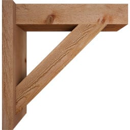 Ekena Millwork - OUTTRA05 - Traditional Block Style Rustic Timber Wood Outlooker