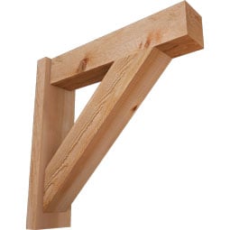 Ekena Millwork - OUTTRA05 - Traditional Block Style Rustic Timber Wood Outlooker