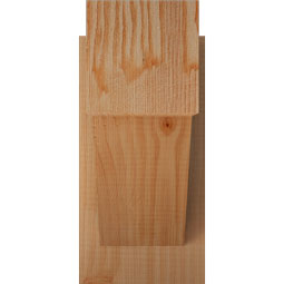 Ekena Millwork - OUTTRA05 - Rustic Wood Traditional Block Style Wood Outlooker