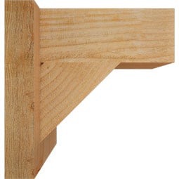 Ekena Millwork - OUTTRA05 - Rustic Wood Traditional Block Style Wood Outlooker