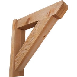 Ekena Millwork - OUTTRA06 - Traditional Slat Style Rustic Timber Wood Outlooker