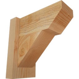 Ekena Millwork - OUTTRA06 - Rustic Wood Traditional Slat Style Wood Outlooker