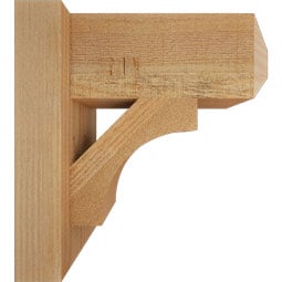 Ekena Millwork - OUTWTL04 - Rustic Wood Westlake Craftsman Style Wood Outlooker