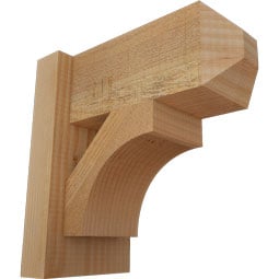 Ekena Millwork - OUTWTL04 - Rustic Wood Westlake Craftsman Style Wood Outlooker