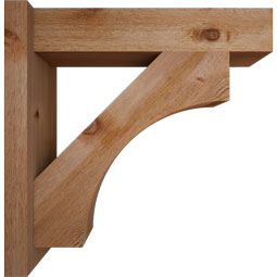 Ekena Millwork - OUTWTL05 - Westlake Block Style Rustic Timber Wood Outlooker