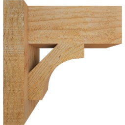 Ekena Millwork - OUTWTL05 - Rustic Wood Westlake Block Style Wood Outlooker