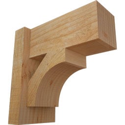 Ekena Millwork - OUTWTL05 - Rustic Wood Westlake Block Style Wood Outlooker