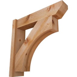 Ekena Millwork - OUTWTL06 - Westlake Slat Style Rustic Timber Wood Outlooker