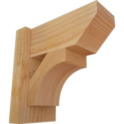 Ekena Millwork - OUTWTL06 - Rustic Wood Westlake Slat Style Wood Outlooker