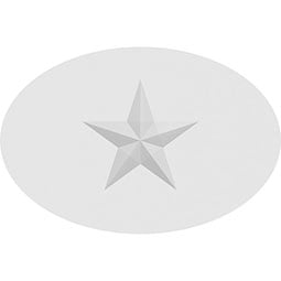 Ekena Millwork - ROSPDAL06 - Standard Dalton Star Rosette With Square Edge