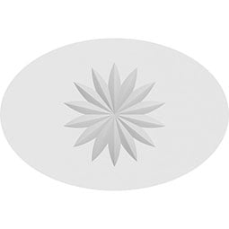 Ekena Millwork - ROSPDAL09 - Standard Dalton Flower Rosette With Square Edge