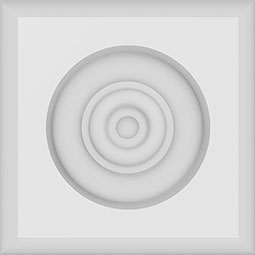 Ekena Millwork - ROSPSDG04 - Standard Sedgwick Bullseye Rosette With Rounded Edge
