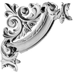 Pearlworks - CE-138B - Approx. 6-1/2" x 6-1/2" x 3/4" Crest with berry and vine drop. Designed for MLD-216A.