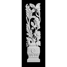 Pearlworks - OL-421BR-1 - Approx. 3" x 12-1/2" x 1/2" (Right side) Vase with leaf & vine bottom of set.