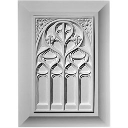 Pearlworks - PANL-1-150K - Approx. 14-1/2" x 24" x 3/4" Gothic panel insert with cove detail panel frame.
