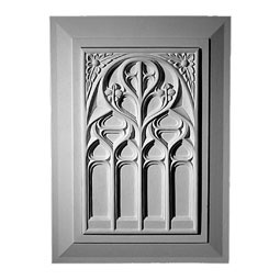 Pearlworks - PANL-2-150J - Approx. 14-1/2" x 20" x 3/4" Gothic panel insert with traditional detail panel frame.