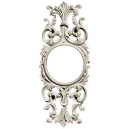 Pearlworks - SP-310E - Approx. 3-3/4" x 9-1/4" x 1/4" Swag & Leaf. Fits all standard door assemblies that have 2-3/4" round escutcheon plates. Part only.