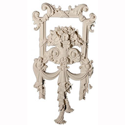 Pearlworks - VSS2 - Approx. 7-5/8" W x 14-3/4" H Floral and  tassel design for versailles collection side panel.