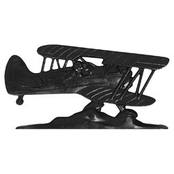 Whitehall Products LLC - WH03042 - 12"L x 8"H 30" Airplane Traditional Directions Weathervane, Rooftop Black