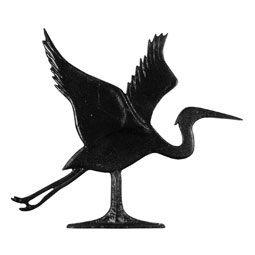 Whitehall Products LLC - WH65329 - 15"L x 14"H 30" Blue Heron Traditional Directions Weathervane, Garden Black