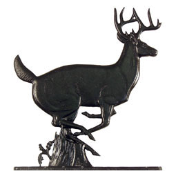 Whitehall Products LLC - WH65330 - 9 1/2"L x 10 3/4"H 30" Buck Traditional Directions Weathervane, Garden Black