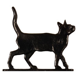 Whitehall Products LLC - WH65531 - 11"L x 9"H 30" Cat Standing Traditional Directions Weathervane, Rooftop Black