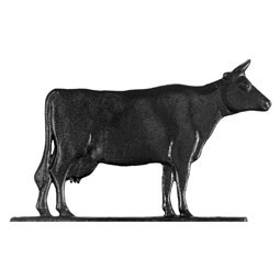 Whitehall Products LLC - WH65335 - 11"L x 7"H 30" Cow Traditional Directions Weathervane, Garden Black