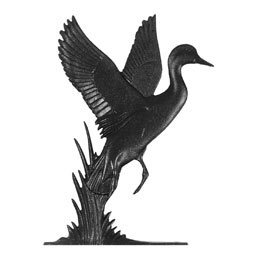 Whitehall Products LLC - WH03070 - 8"L x 11"H 30" Duck Traditional Directions Weathervane, Rooftop Black