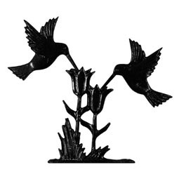 Whitehall Products LLC - WH65508 - 8"L x 10"H 30" Hummingbirds Traditional Directions Weathervane, Rooftop Black