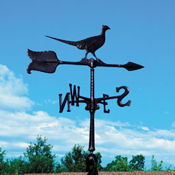 Whitehall Products LLC - WH00078 - 10"L x 6"H 24" Pheasant Accent Directions Weathervane, Black