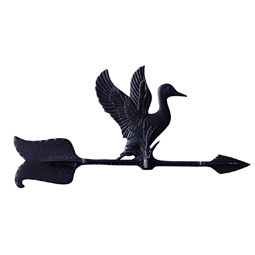 Whitehall Products LLC - WH00077 - 7"L x 7"H 24" Duck Accent Directions Weathervane, Black