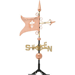 Whitehall Products LLC - WH45094 - 24"L x 13 1/2"H plus 5' Stake Flying Witch Garden Weathervane, Verdigris
