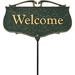 Whitehall Products LLC - WH10044 - 12"W x 7"H plus 17"stake "Welcome", Garden Poem Sign