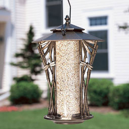 Whitehall Products LLC - WH01383 - 12"L x 12"W x 19"H 12" Dragonfly Silhouette Feeder, French Bronze