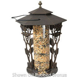 Whitehall Products LLC - WH01380 - 12"L x 12"W x 19"H 12" Chickadee Silhouette Feeder, French Bronze