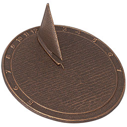 Whitehall Products LLC - WH00477 - 9 1/2" Diameter Day Sailor Medium Sundial, Oil Rub Bronze