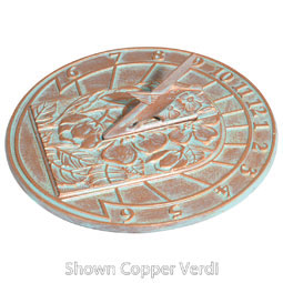 Whitehall Products LLC - WH00484 - 9 1/2" Diameter Hummingbird Medium Sundial, French Bronze