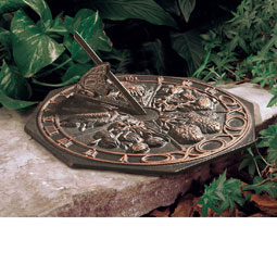 Whitehall Products LLC - WH00474 - 10" Diameter Butterfly Medium Sundial, Oil Rub Bronze