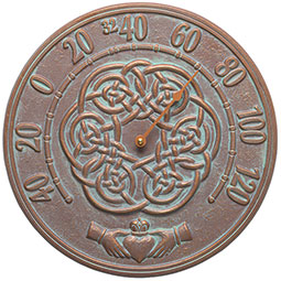 Whitehall Products LLC - WH01280 - 12" Diameter Irish Blessing Thermometer, Copper Verdi