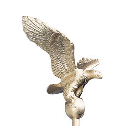 Whitehall Products LLC - WH00795 - 9"W x 9"H Small Flagpole Eagle, Gold Bronze